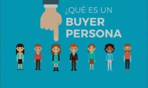 a blue image with test buyer persona with people standing in a row best digital marketing strategist in kerala